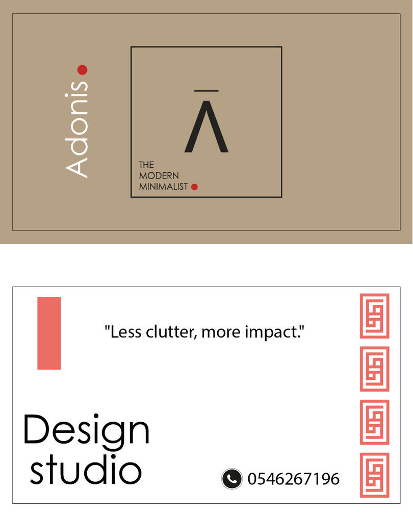 סטודיו מתמקד בעיצוב נקי, מתוחכם ובעל מסר ברור, תוך שימוש בצבעים מאופקים ואלמנטים גרפיים מדויקים.